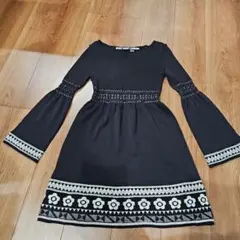 MARYQUANT LONDON 黒のワンピース　チュニック　ニット