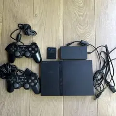 SONY PlayStation 2 本体 コントローラー2個 メモリーカード