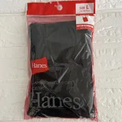 Hanes タンクトップ コットンブレンドリブ Lサイズ ブラックのサムネイル