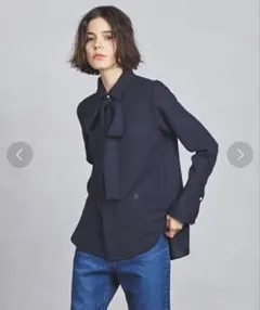 MADISONBLUE ネイビーブラウス　【クリーニング済】のサムネイル