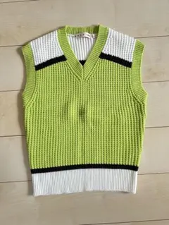 MARNI ニットベスト Vネック ライムグリーン