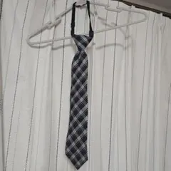 キッズ用フォーマルネクタイ 黒白チェック
