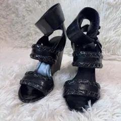 Alexander Wang アレキサンダーワン ウェッジサンダル 38 黒のサムネイル