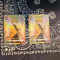 ユニオンアリーナ 鬼滅の刃 Vol.2「我妻善逸」U★　２枚