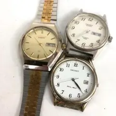 希少美品【稼働/電池交換】オリエント ORIENT ブレスウォッチ シルバー