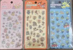 正規品　ディズニー　ぷくぷくシール　3枚セット