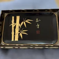黒漆塗り文箱 竹の金箔装飾 R. Nakayama - メルカリ