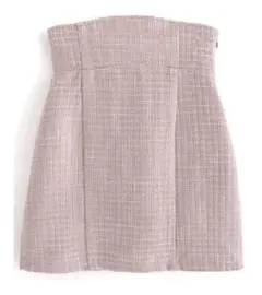 ハイウエストツイードタイトミニスカート gc224 GRL S