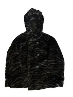 Y2K レオパード フード付きファージャケット 平成ギャル archive