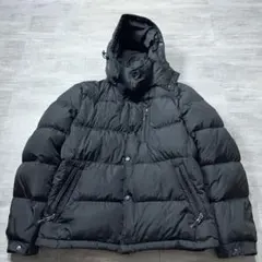 肉厚 CAMP7 ダウンジャケット 短丈 ドローコード 黒 XL ブラック