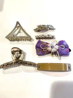 バンスクリップ　ヘアクリップ ヘアアクセサリー 6点まとめ売り