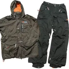 X-NIX スノーボードウェアセット ブラウン ブラック Mサイズ