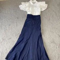マーキュリーデュオ シアーチェックラッフルドッキングワンピースXS used