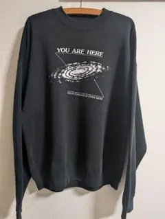90s　YOU ARE HERE ブラックトレーナー 宇宙　銀河