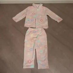 花柄フリースパジャマ上下セット　110cm