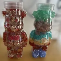 クマ型ビーズ収納容器 2個セット