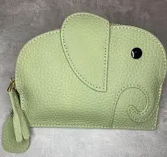 小銭入れ メンズ レディース コインケース キーホルダー 本革 ライトグリーン