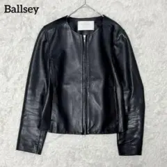 ボールジィ ラムレザー ノーカラージャケット シングルライダース ブラック 36