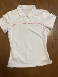 NIKE Dri-FIT ポロシャツ ホワイト ピンク Lサイズのサムネイル