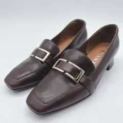 美品✨ダイアナ　ローファー スクエア　23.5㎝　ゴールドバックル　本革