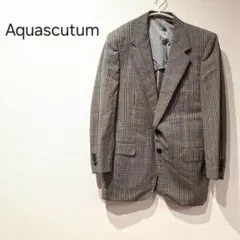 1692＊アクアスキュータム Aquascutum チェックテーラードジャケットのサムネイル