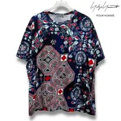 23SS ヨウジヤマモト プールオム シノワズリ 総柄 Tシャツ サイズ 3のサムネイル