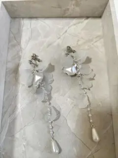 花モチーフ　イヤリング　ブライダル