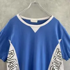 80s ヴィンテージ old adidas アディダス Tシャツ ブルー×グレー