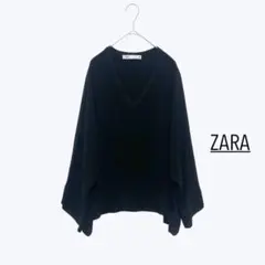 * ZARA ザラ シースルー レイヤード トップス ブラック Ｖネック 春夏