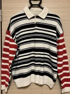 ZARA ストライプ ポロニット