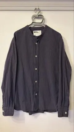 MHL. バンドカラーシャツ　ストライプ
