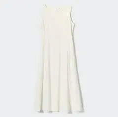 ユニクロ　ウルトラストレッチエアリズムワンピース(ノースリーブ) オフホワイト