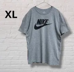 【美品】 NIKE 半袖 Tシャツ グレー XL センターロゴ シンプル