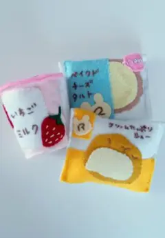 フェルトままごと　いちごミルクとスイーツセット