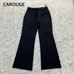 CAROUGE ブラック カジュアルパンツ 大きいサイズ　ウエストゴム　洗える