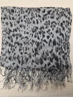 ヒョウ柄ストール グレー・ブラック