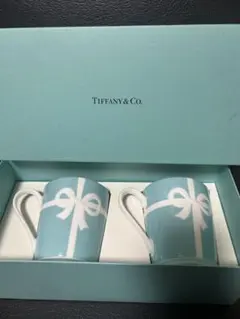 Tiffany & Co. リボンデザインマグカップ2個セット