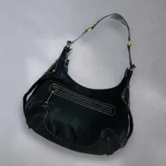 y2k nylon leather one shoulder bag studs