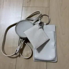 【新品】GUマルチウェイショルダーポーチ3連コインケース スマホケース