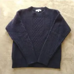 ユニクロ イネス 羊毛アルパカ混ケーブルニットクルーネックセーター