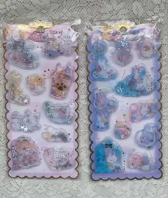 キラキラ　ウォーターinシール クラックス ねこ うさぎ 正規品