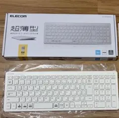 ELECOM 薄型ワイヤレスキーボード TK-FDP099TWH