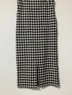 値下げ ROPE 格子柄 前スリットタイトスカート サイズ40