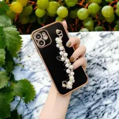 iPhone13Pro ケース パールチェーン スマホケース スマホカバー