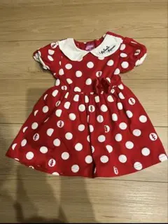 Disney ミニーマウス ワンピース 90cm 赤