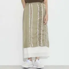 GARAGE OF GOOD CLOTHING シャンブレーフリルロングスカートのサムネイル