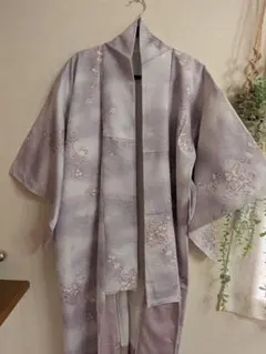薄紫 訪問着 付け下げ 花柄のサムネイル
