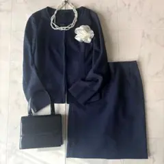 アンタイトル フォーマル スカート セットアップ ネイビー 卒業式 入学式