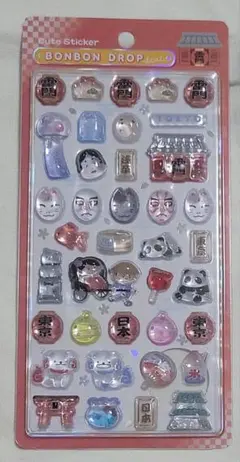 ボンボンドロップシール　和柄　東京/浅草観光