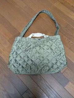 LAVENHAMオリーブグリーン キルティングショルダーバッグ